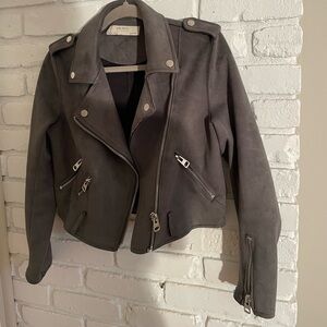 Zara Faux Suede Moto Jacket